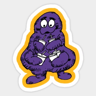 Grimace w/ 4 arms Sticker